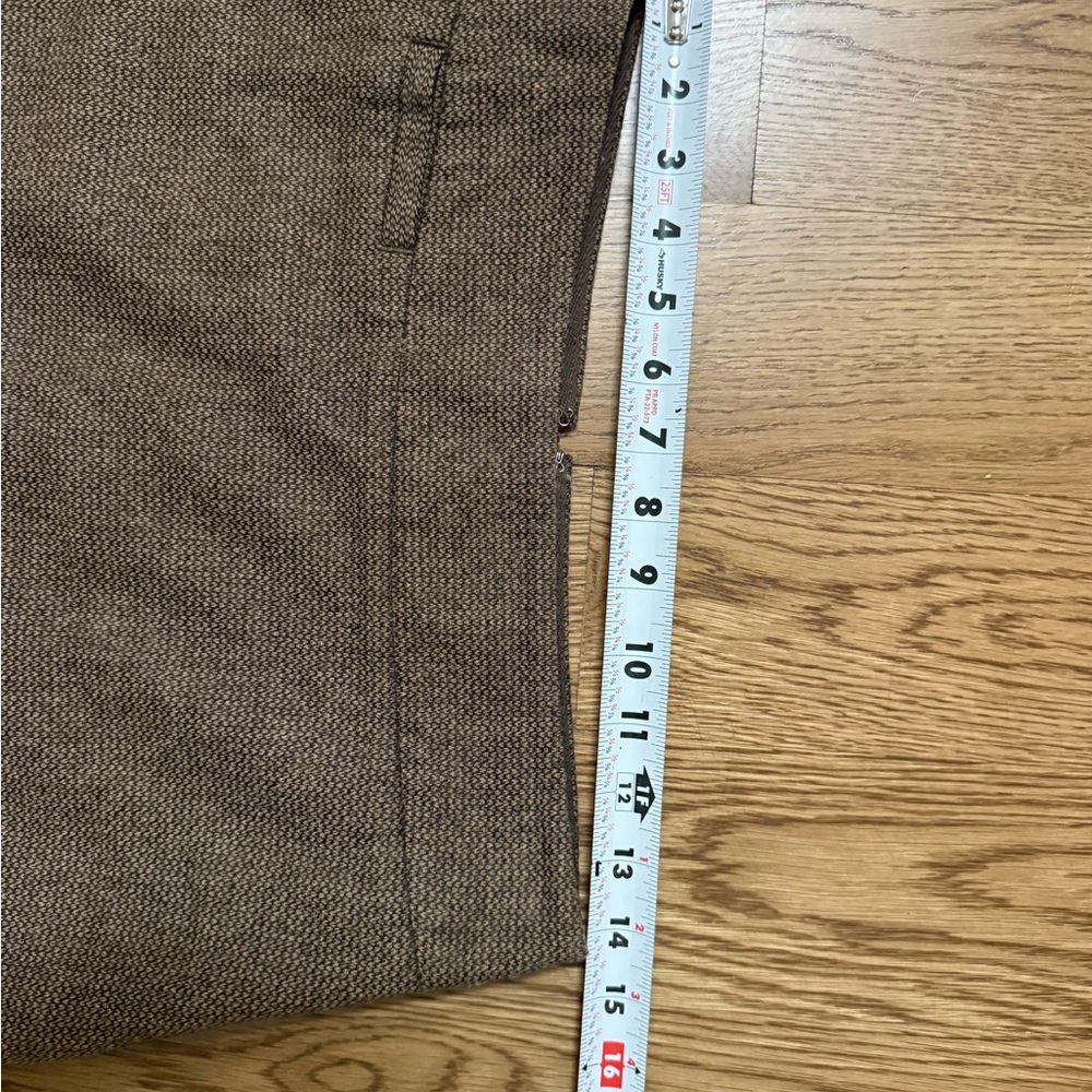 Lands' End Brown A-Line Tweed Skirt - Picture 4 of 6